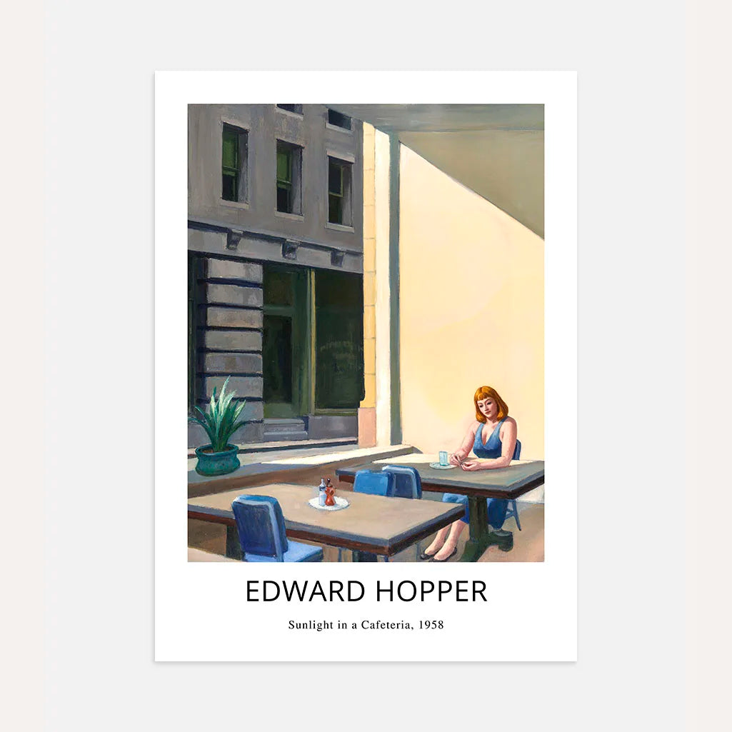 Edward Hopper Poster – Sonnenlicht in einer Cafeteria