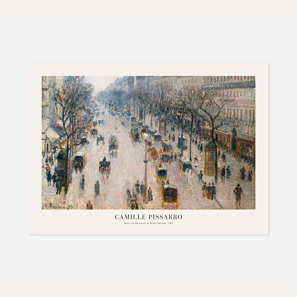 Camille Pissarro – Boulevard Montmartre, Wintermorgen Poster (1897)