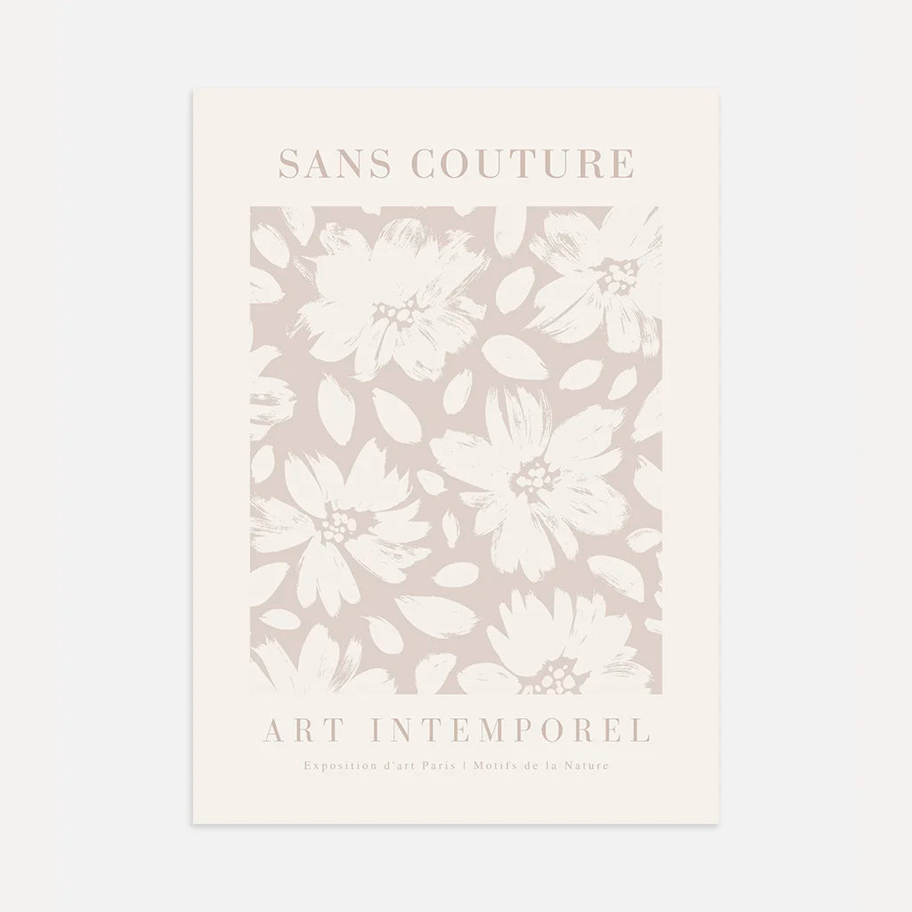 Pastellfarbenes Blumenposter