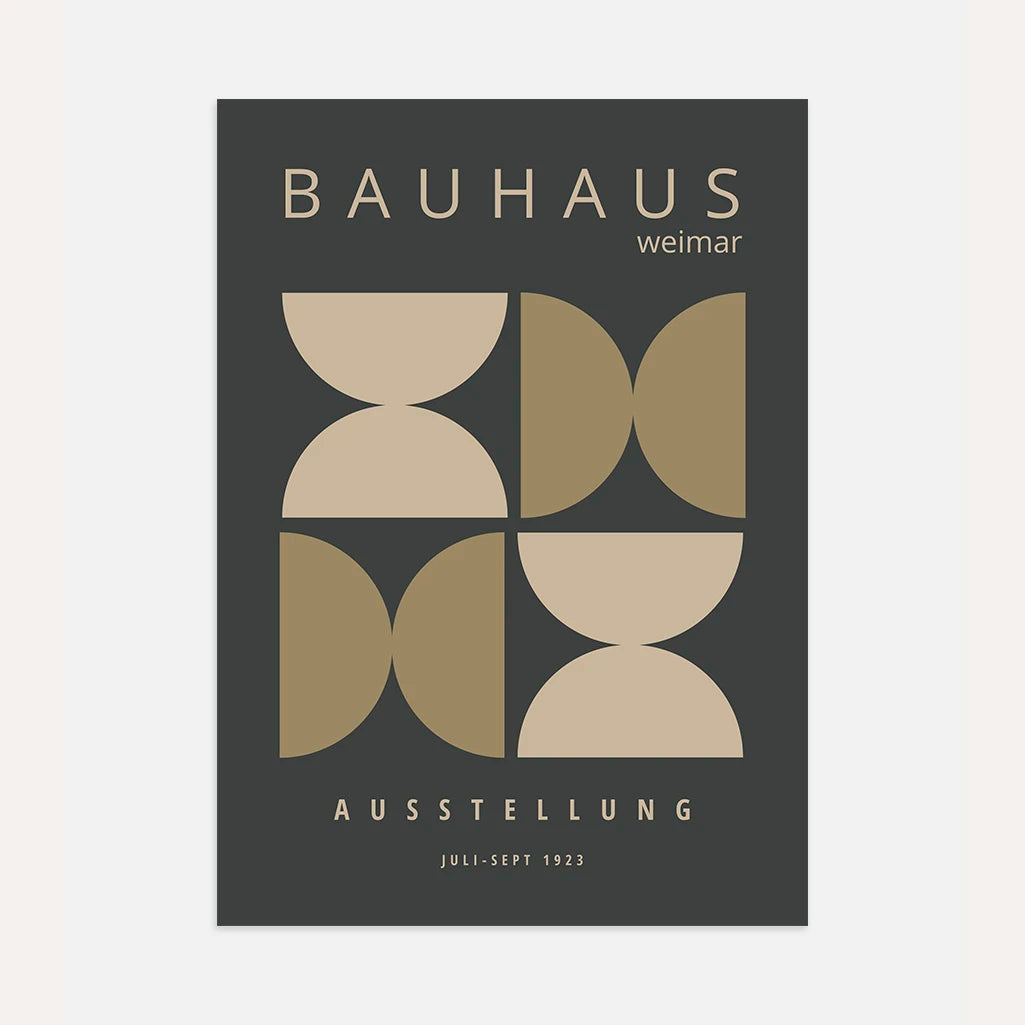 Bauhaus Ocker Formen Poster