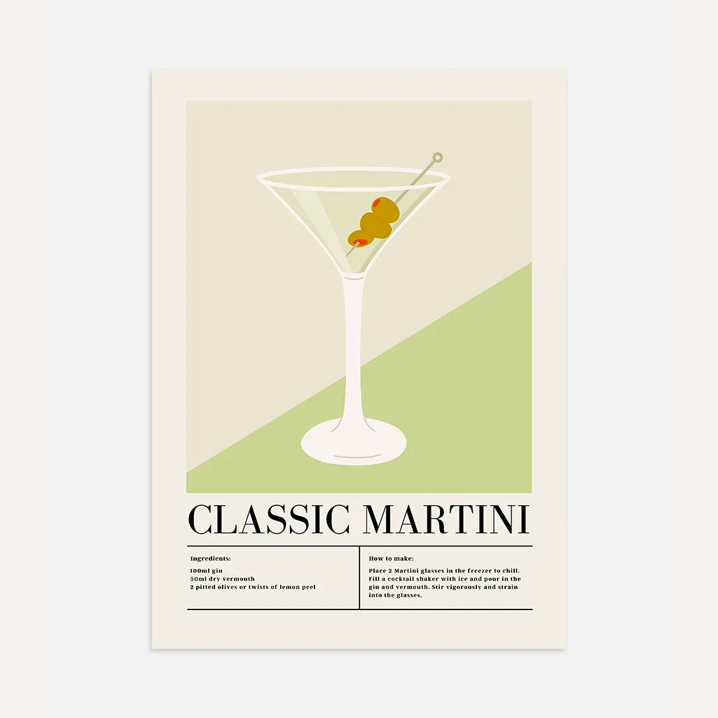 Martini Cocktail Poster