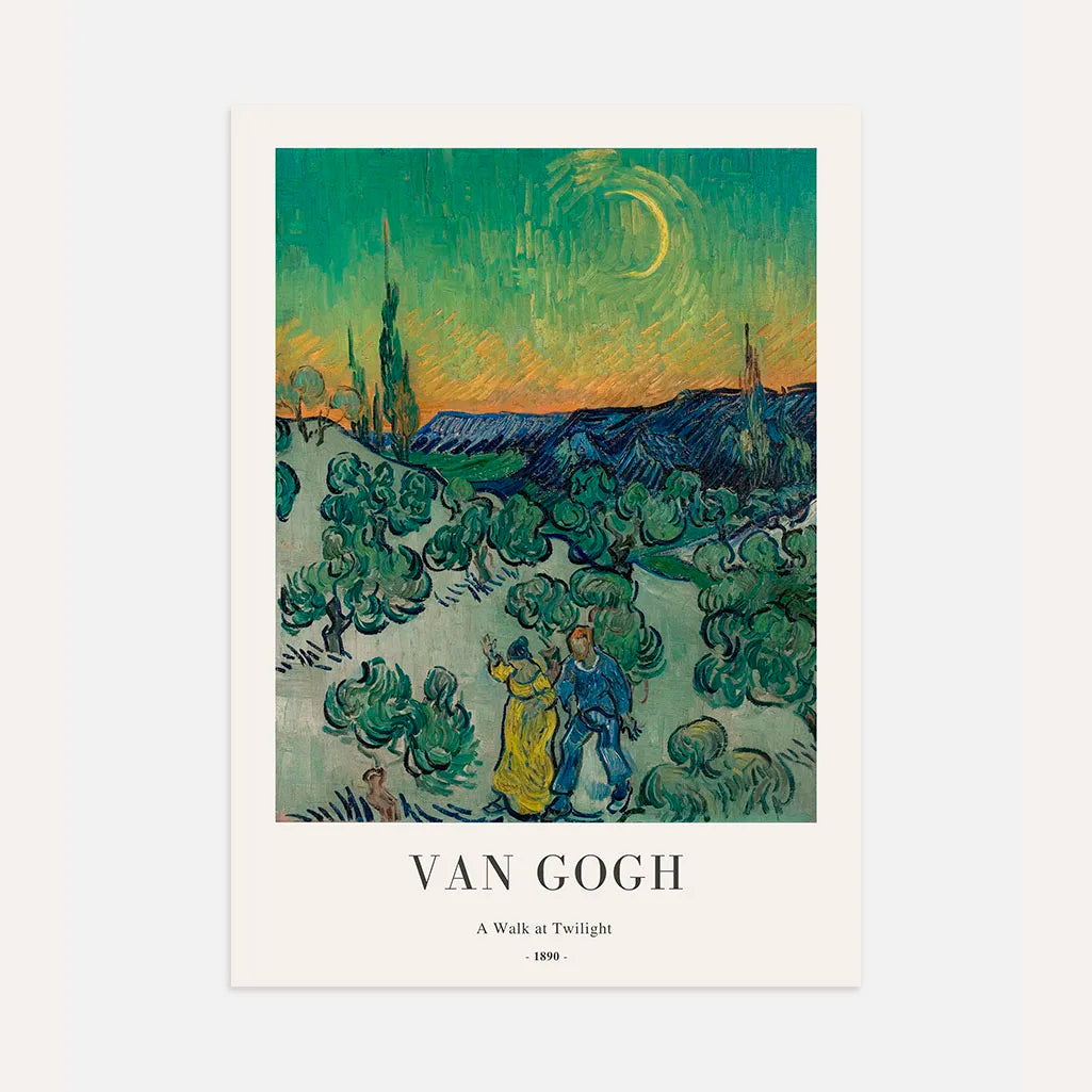 Vincent van Gogh Poster – Spaziergang in der Dämmerung