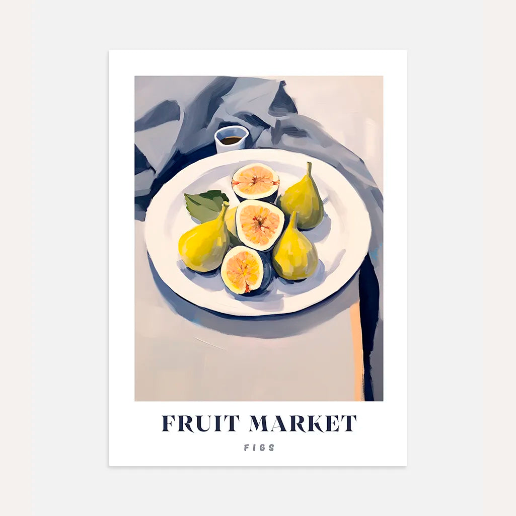 Feigen auf einem Teller Poster