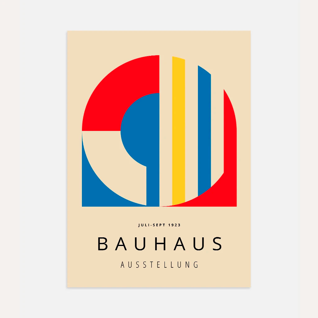 Bauhaus Abstrakter Rotakzent Poster
