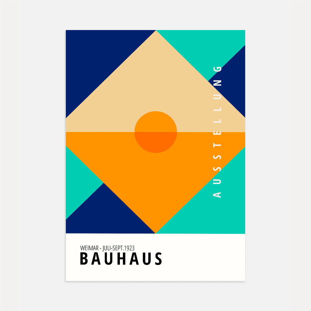 Bauhaus Orange Türkis Poster