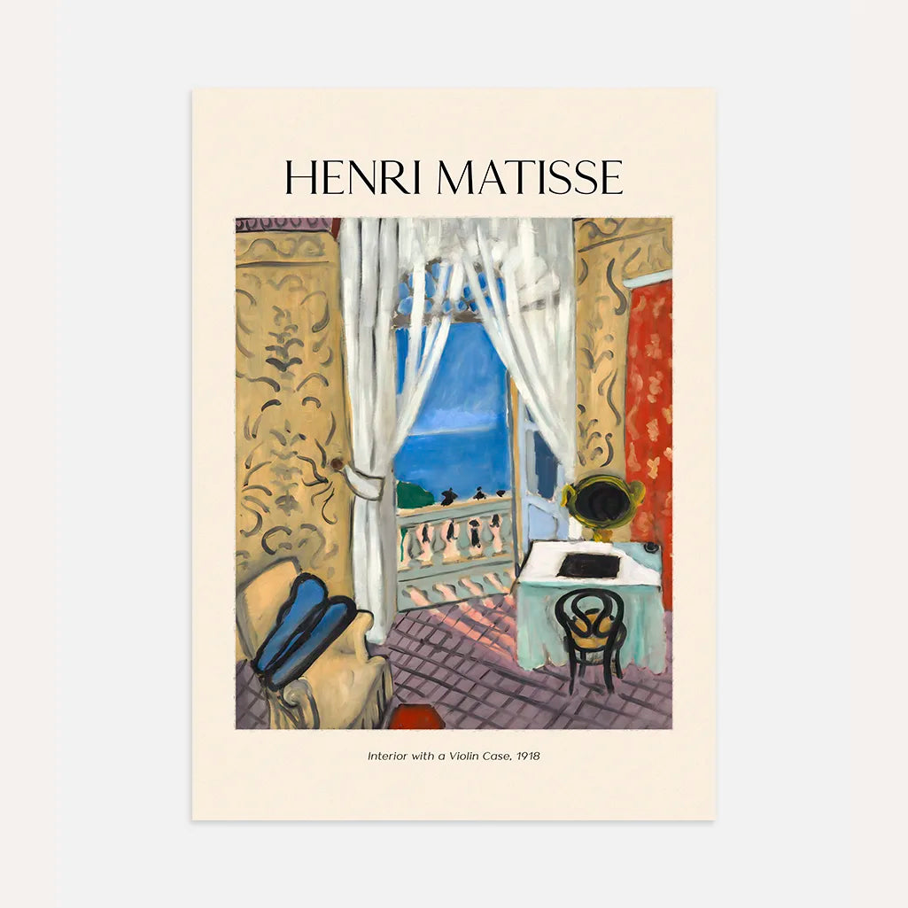 Henri Matisse – Interieur mit Violinenkasten Poster, 1918