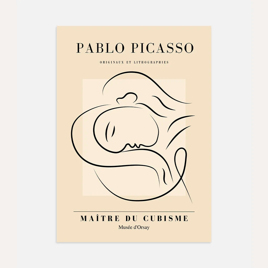 Von Pablo Picasso inspiriertes Poster – Mutterliebe