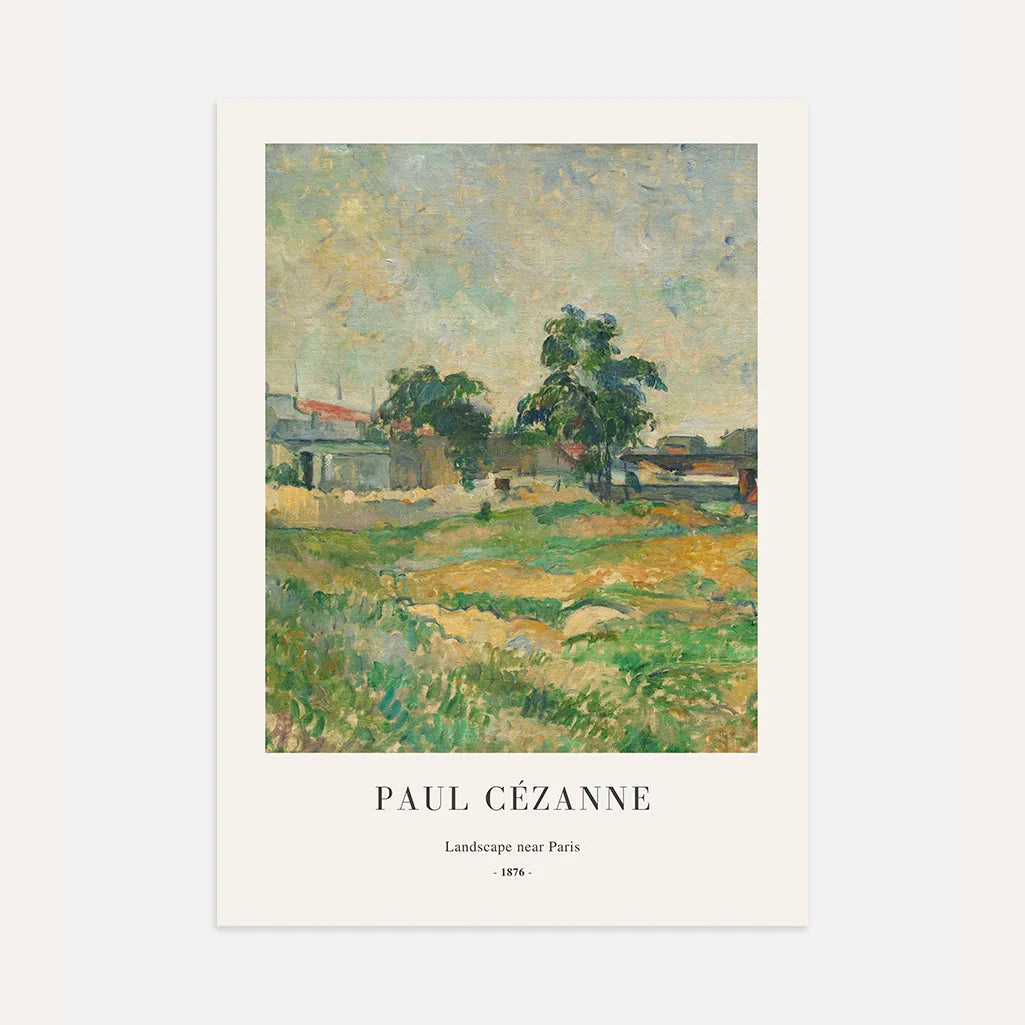 Paul Cézanne – Landschaft bei Paris Poster (1876)