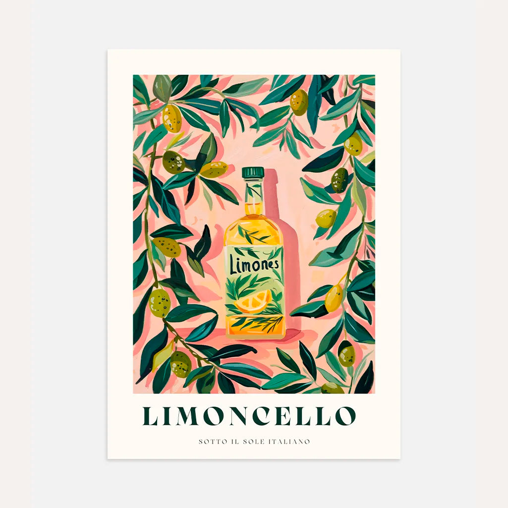 Limoncello-Flasche Poster