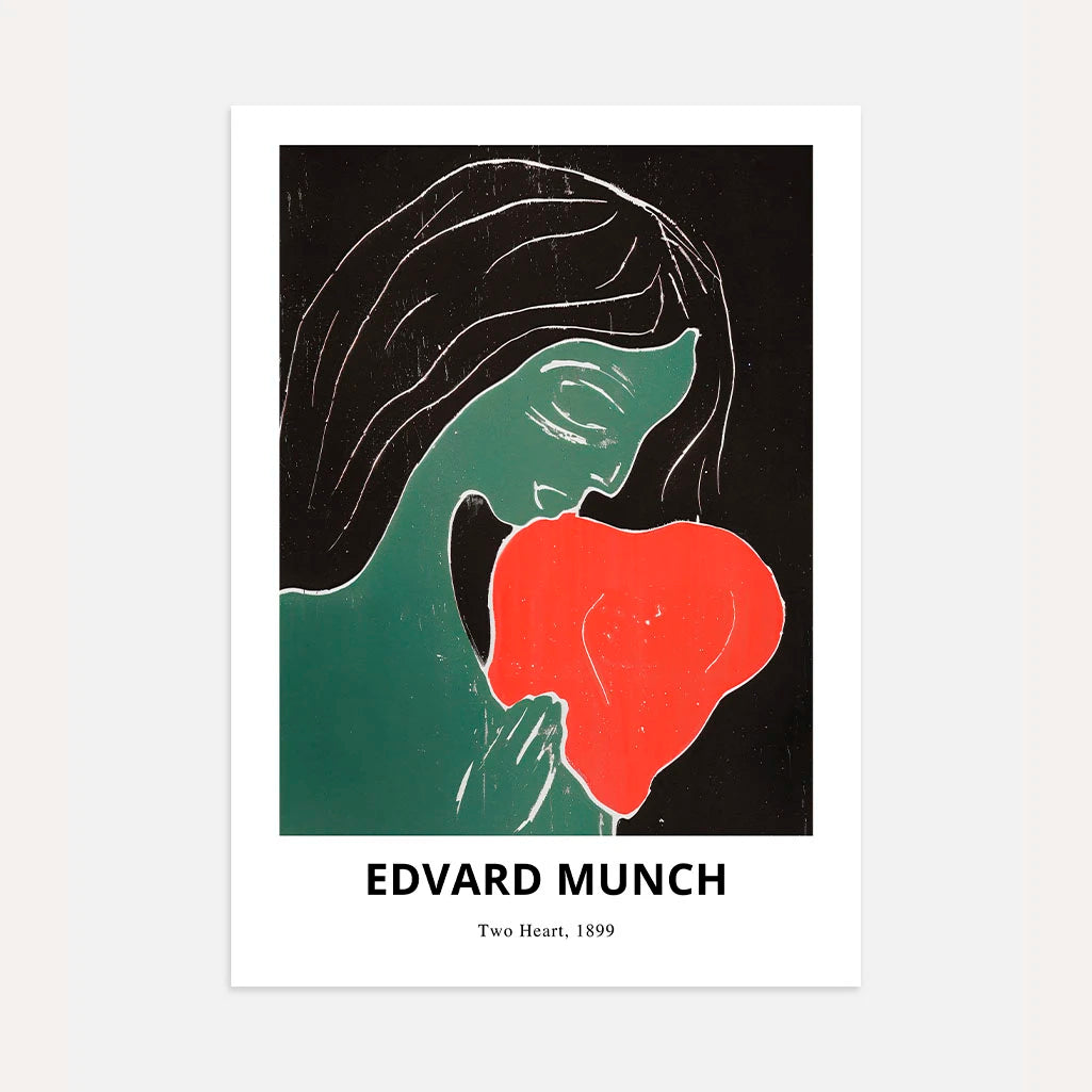 Edvard Munch Poster – Zwei Herzen