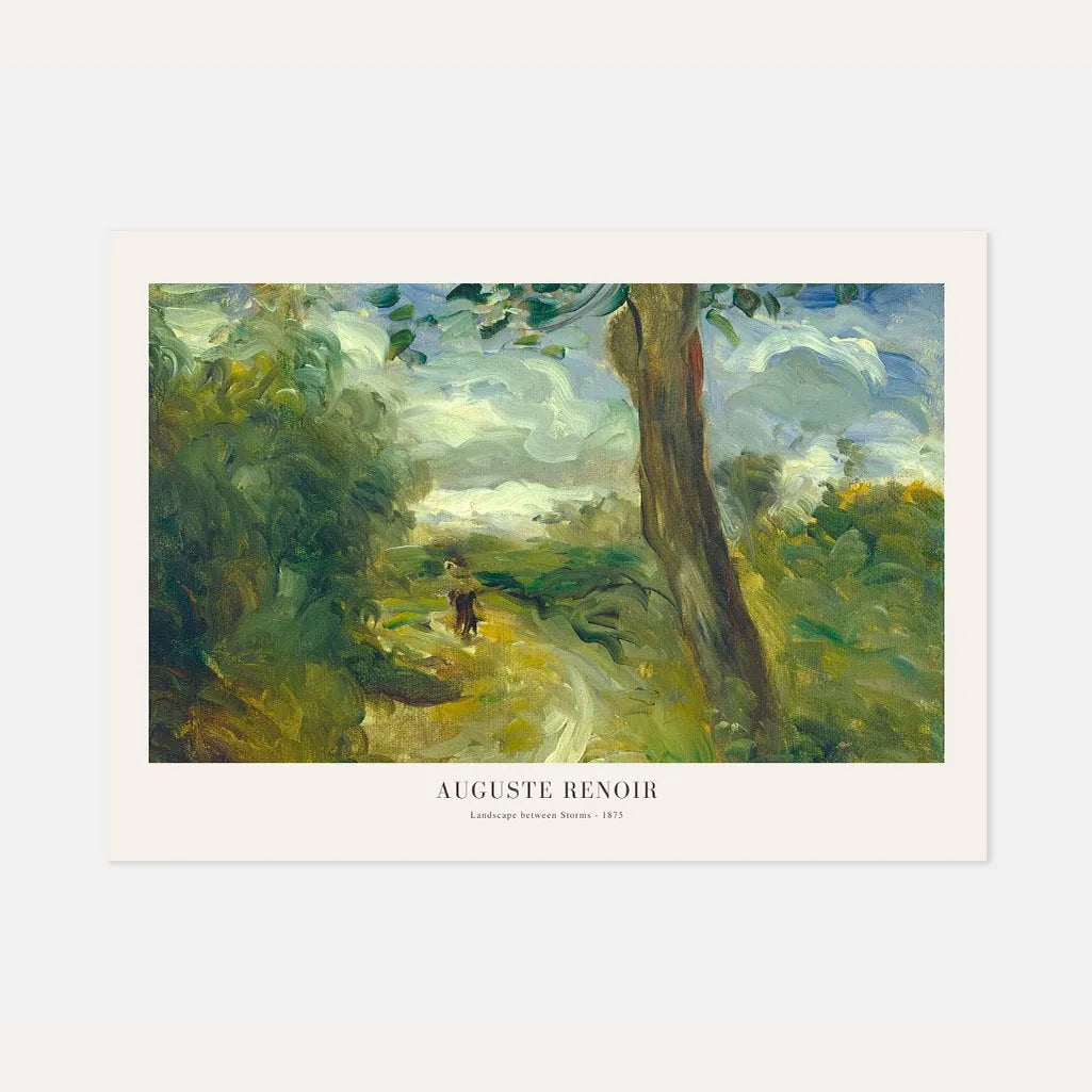 Auguste Renoir – Landschaft zwischen den Stürmen Poster, 1875 (Querformat)