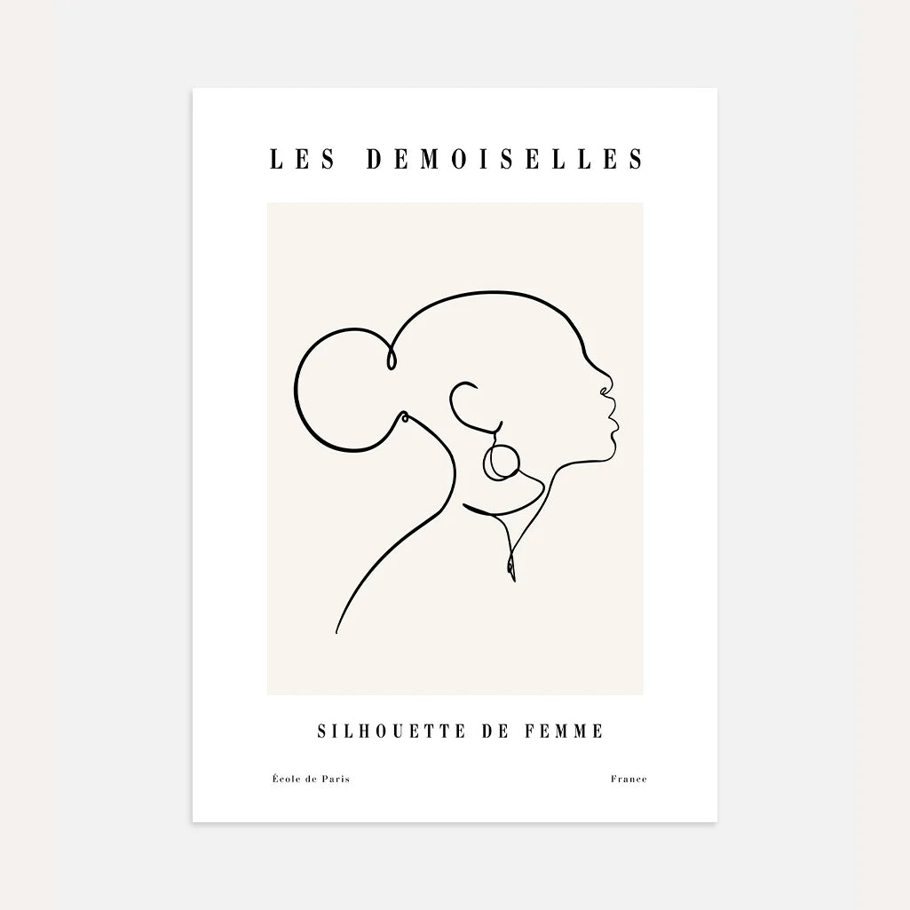 Poster – Weibliches Profil