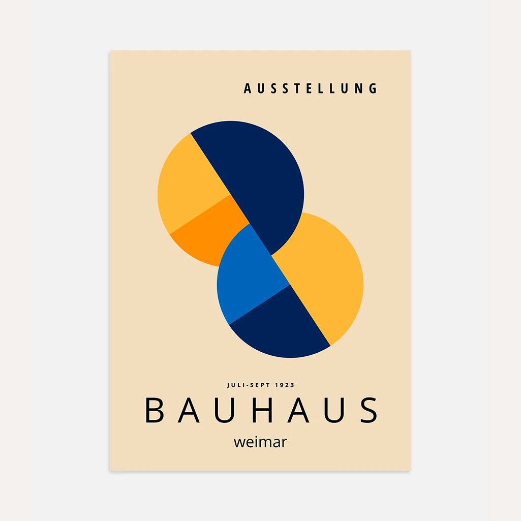 Bauhaus Überlappende Formen Poster