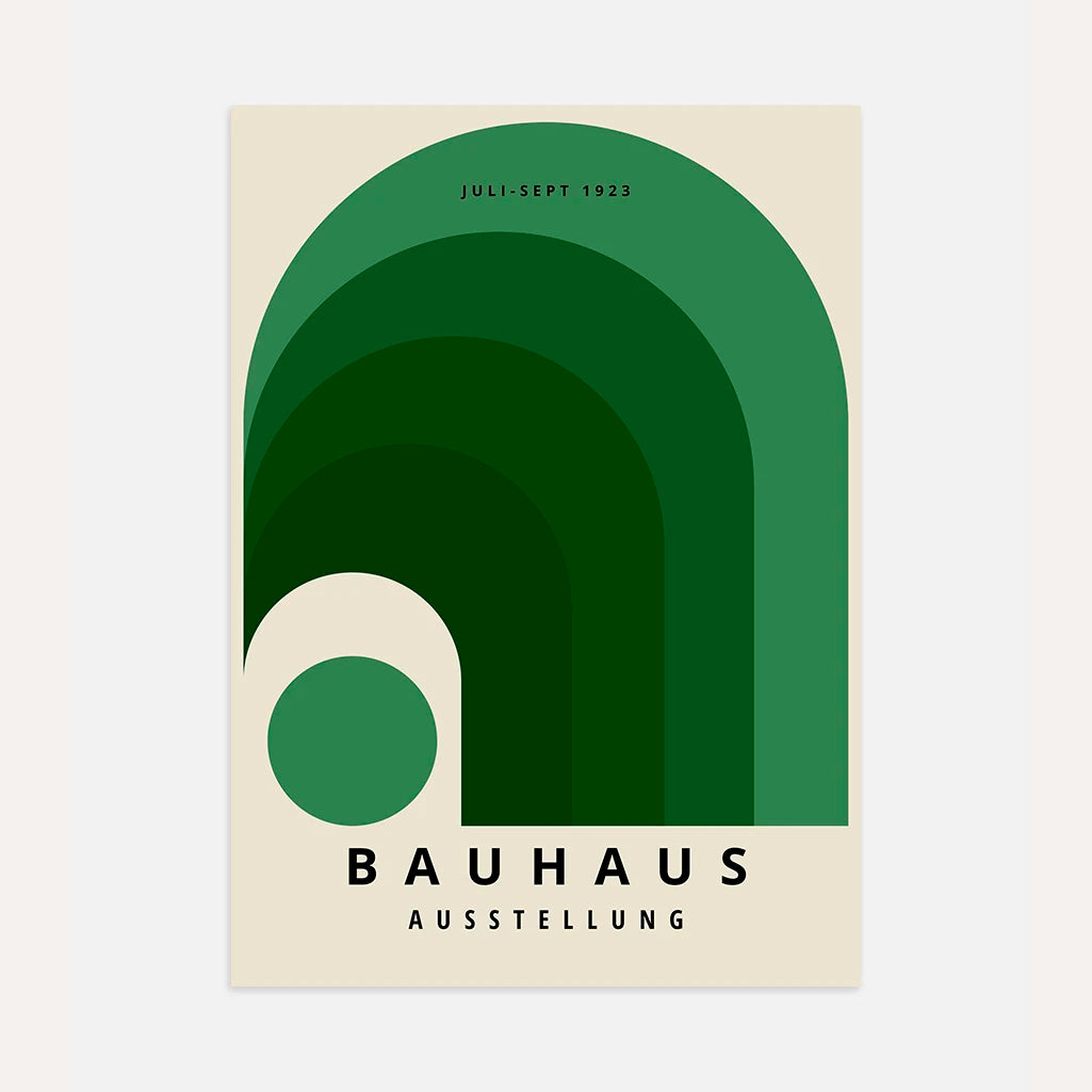 Bauhaus Grüner Regenbogen Poster