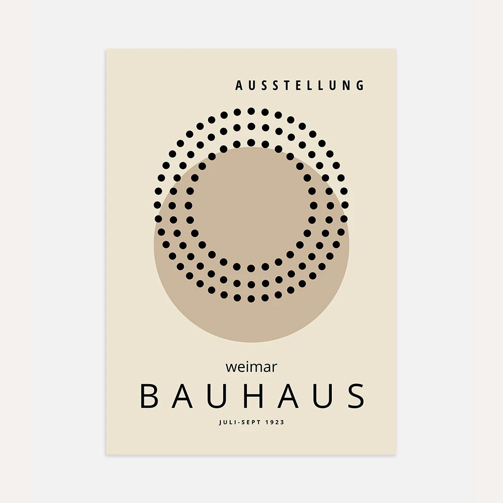 Bauhaus Kreise Poster in Beige