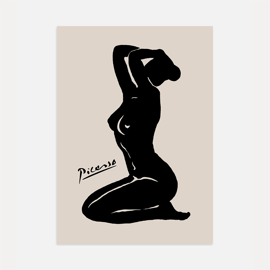 Von Pablo Picasso inspiriertes Poster – Weibliche Silhouette