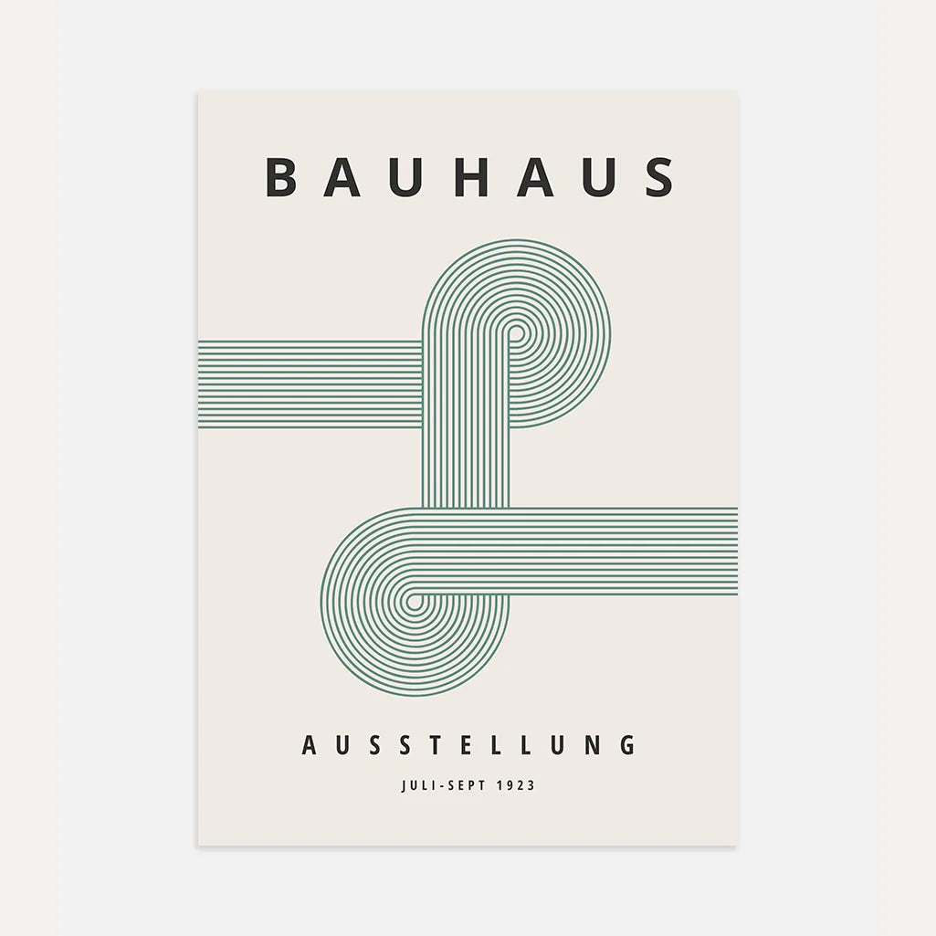 Bauhaus Grüne Linien Poster