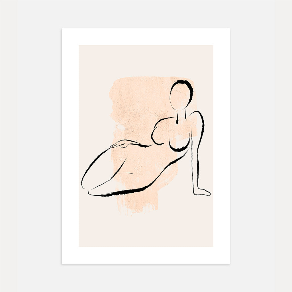 Poster – Weibliche Form in Linie