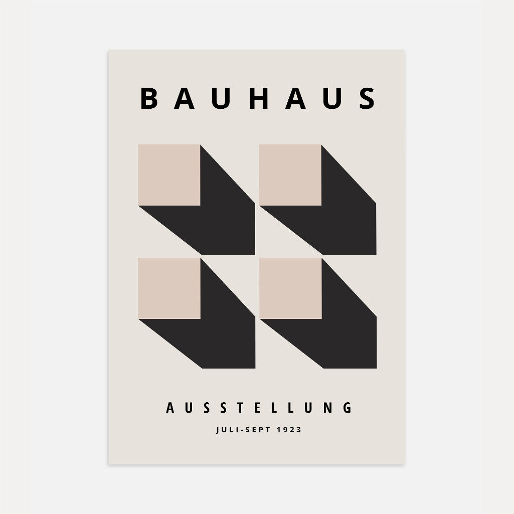 Bauhaus 3D Effekt Geometrie Poster