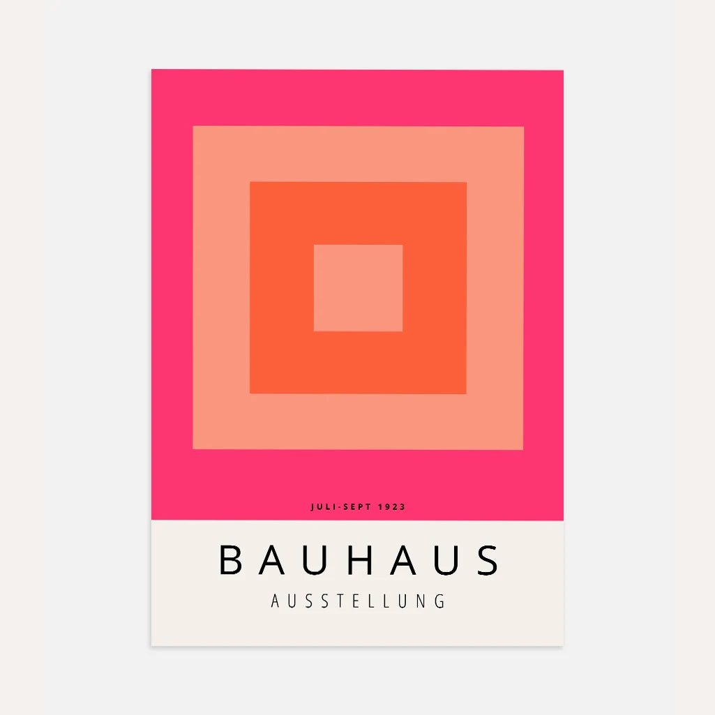 Bauhaus Orange Poster