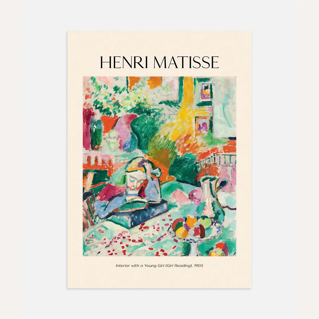 Henri Matisse Poster – Lesendes Mädchen im Interieur, 1905
