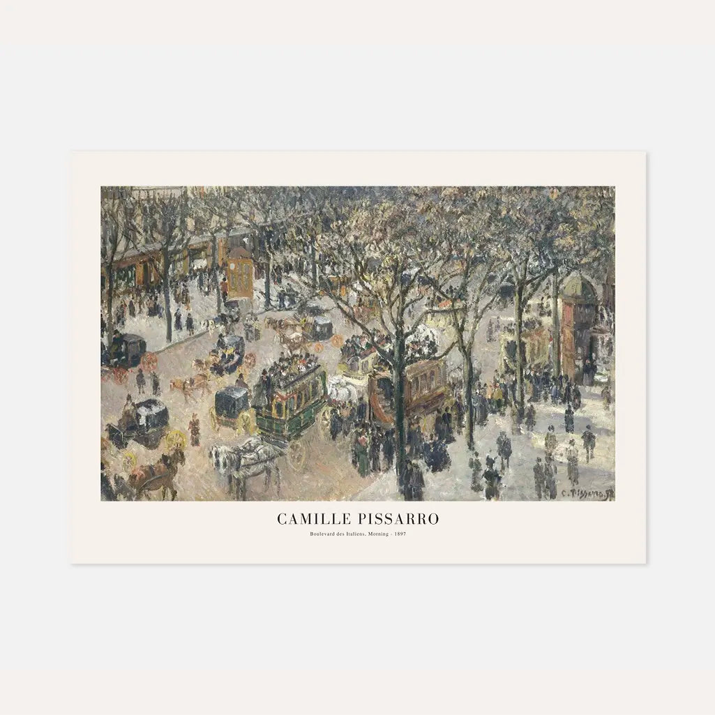 Camille Pissarro Poster – Boulevard des Italiens, Morgen (1897)