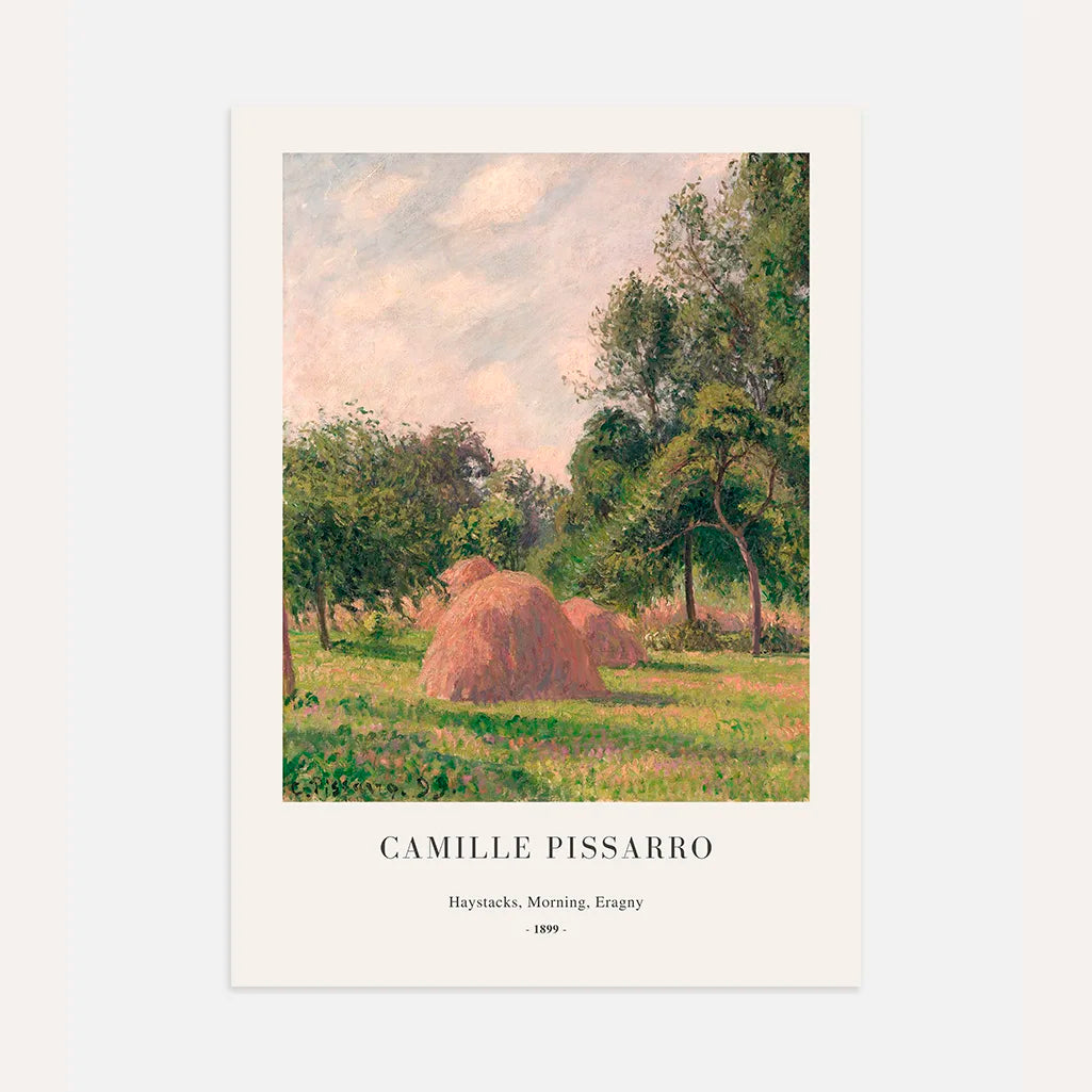 Camille Pissarro – Heuschober, Morgen, Éragny Poster
