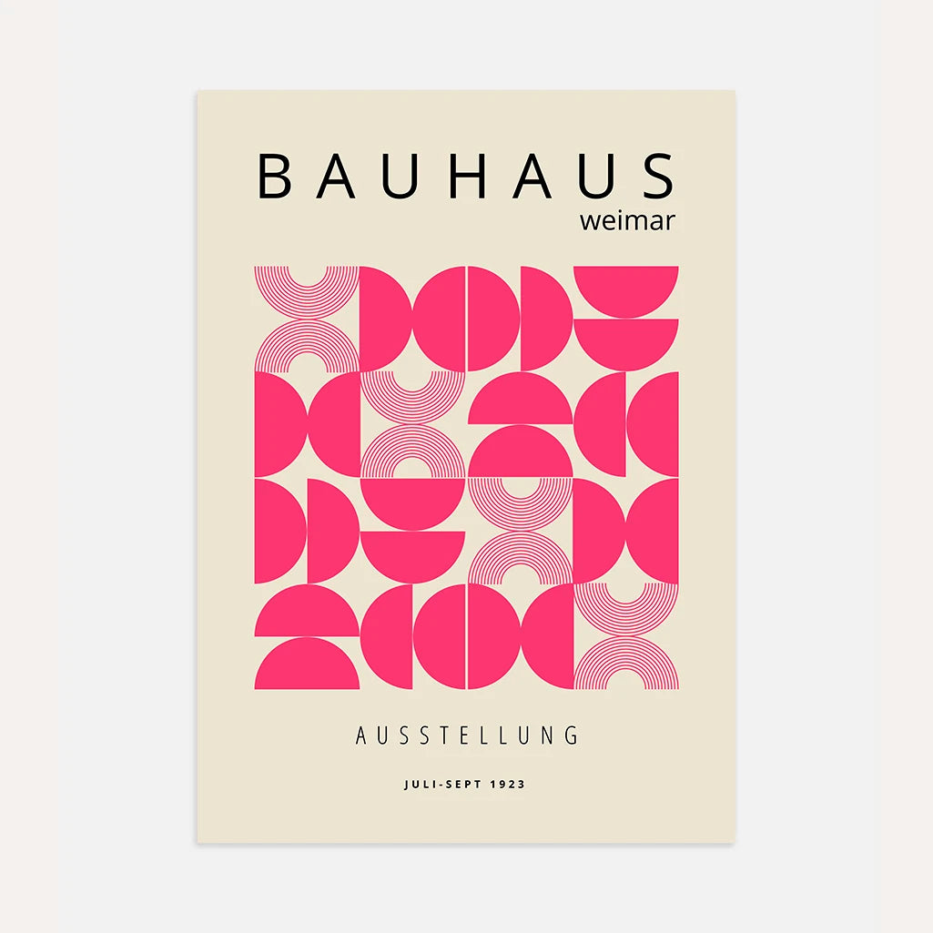 Bauhaus Pinke Halbkugeln Poster