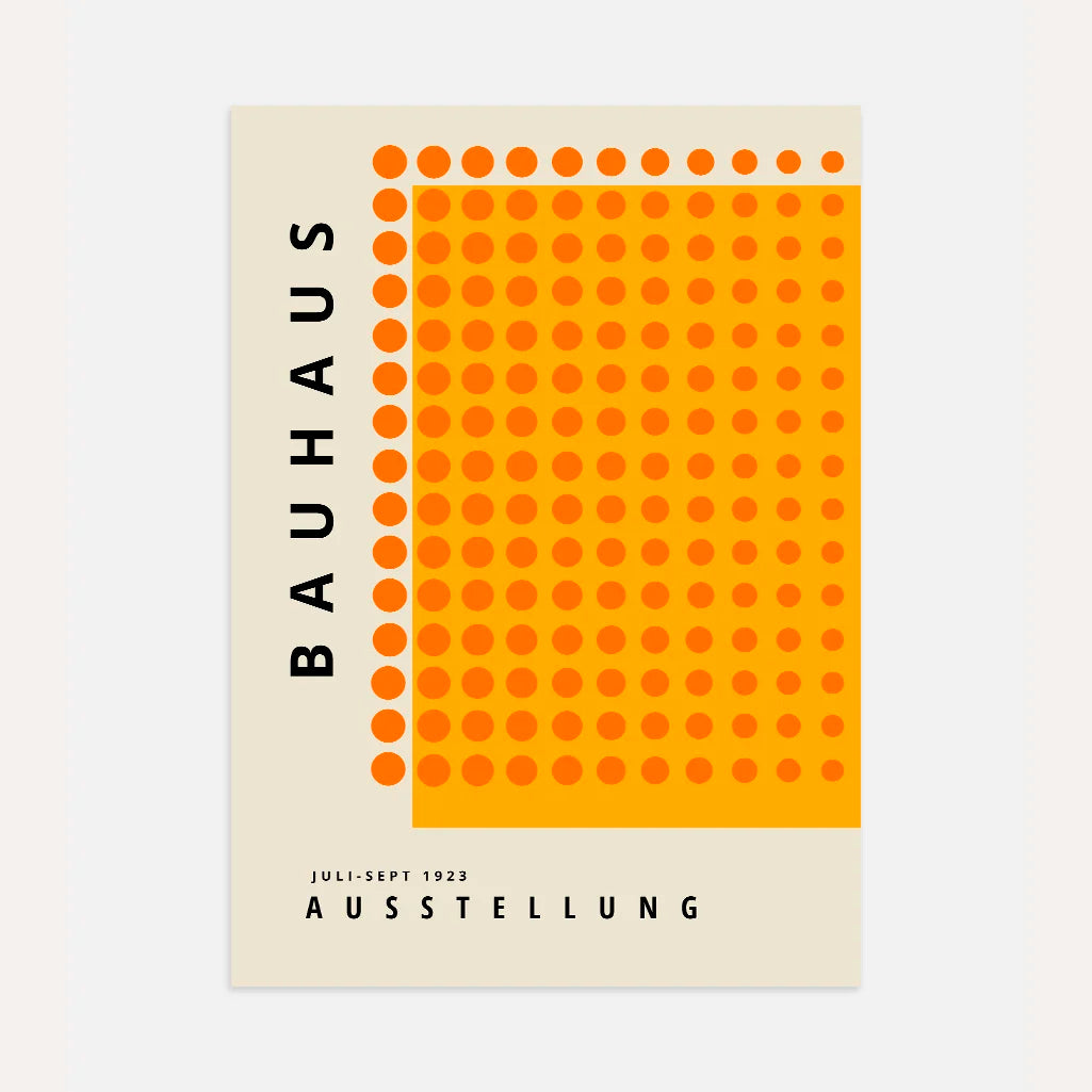 Bauhaus Orange Dynamik Poster