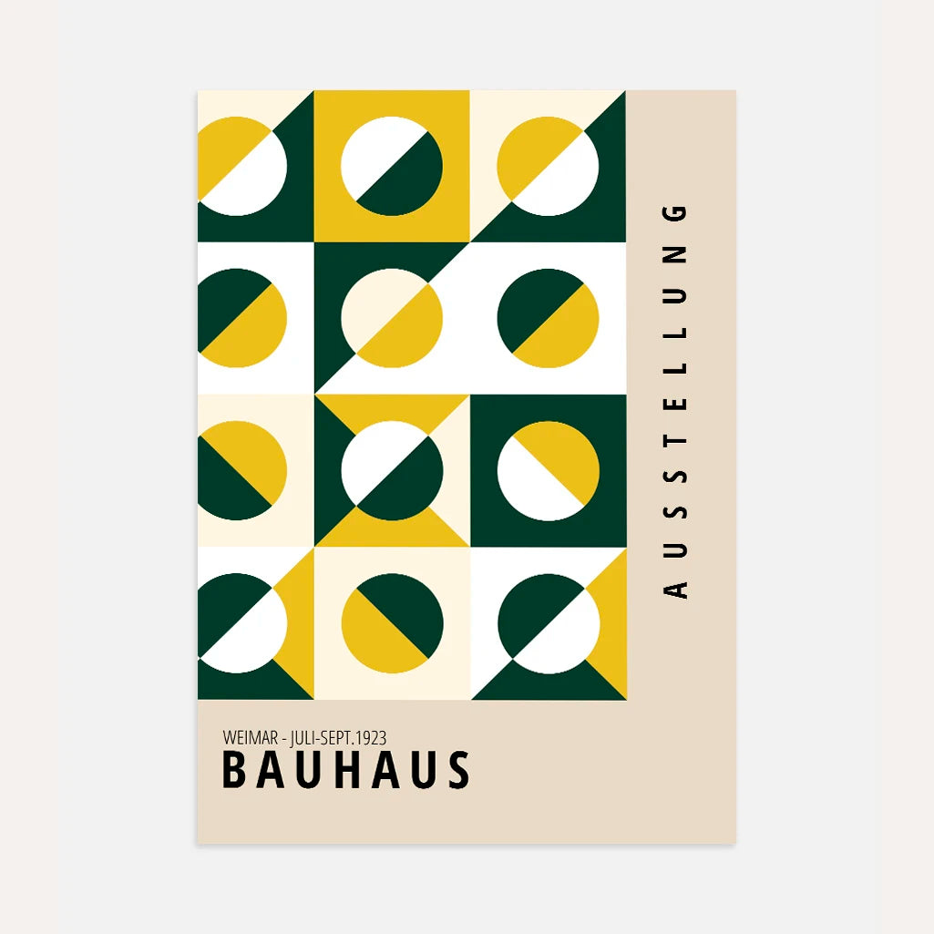 Bauhaus Grün Gold Poster