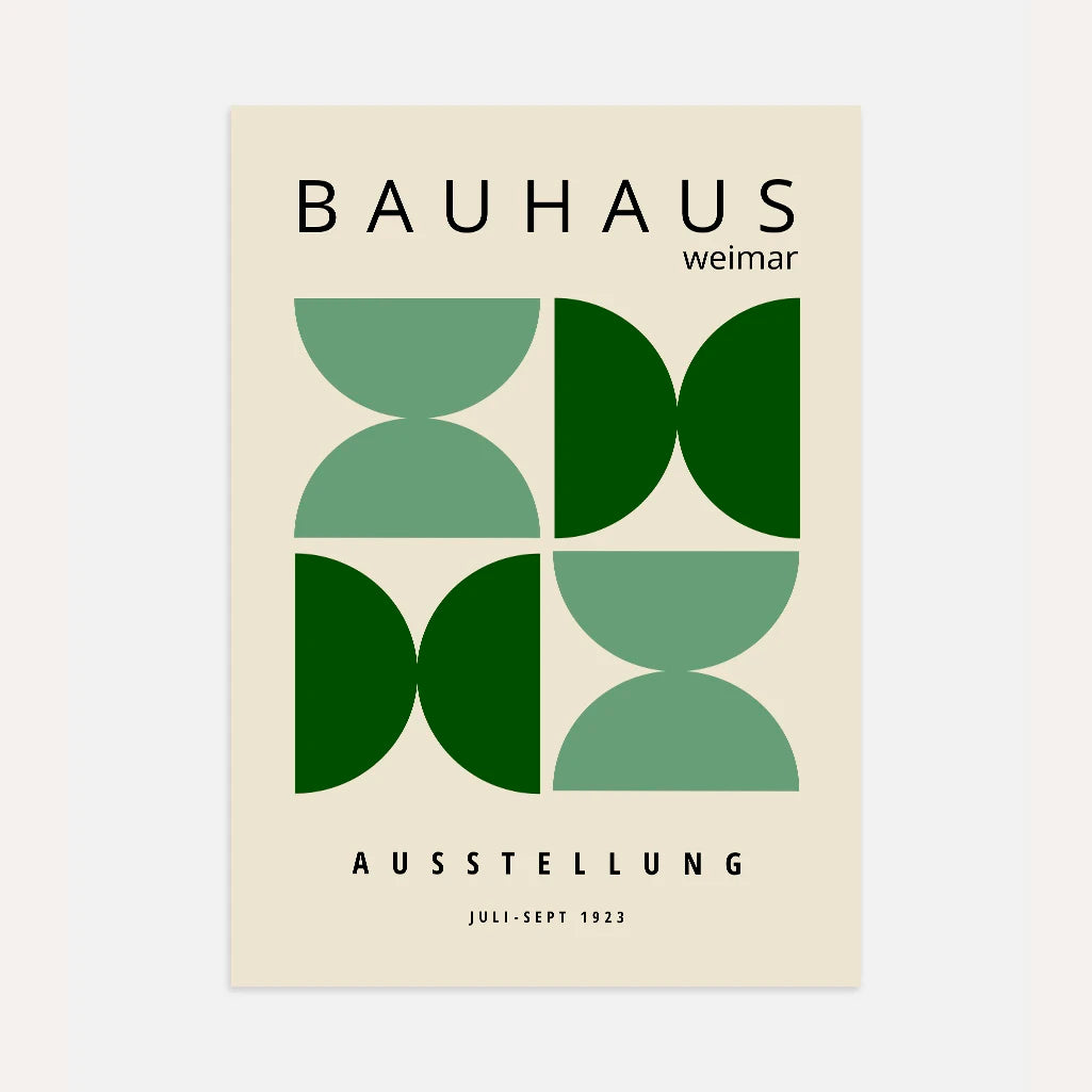 Bauhaus Grüne Elemente Poster