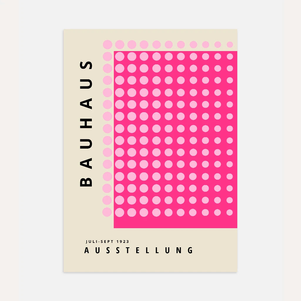 Bauhaus Pink Punkt Rhythmus Poster