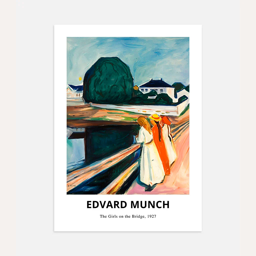 Edvard Munch Poster – Mädchen auf der Brücke