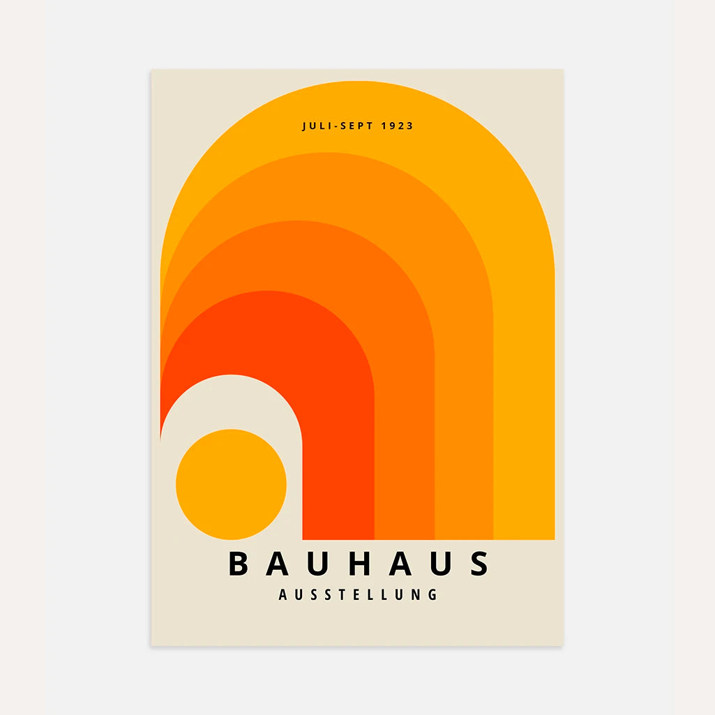 Bauhaus Oranger Regenbogen Poster
