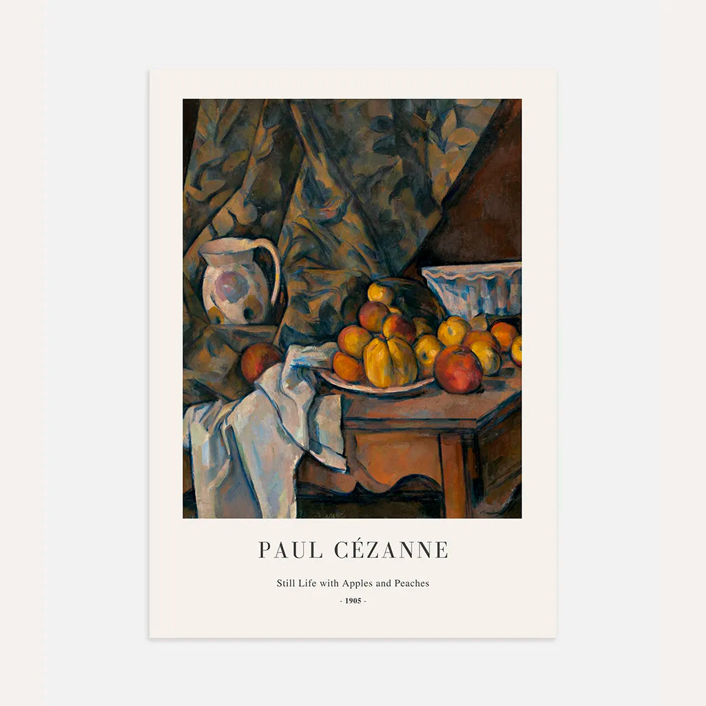 Paul Cézanne – Stillleben mit Äpfeln und Pfirsichen Poster (1905)