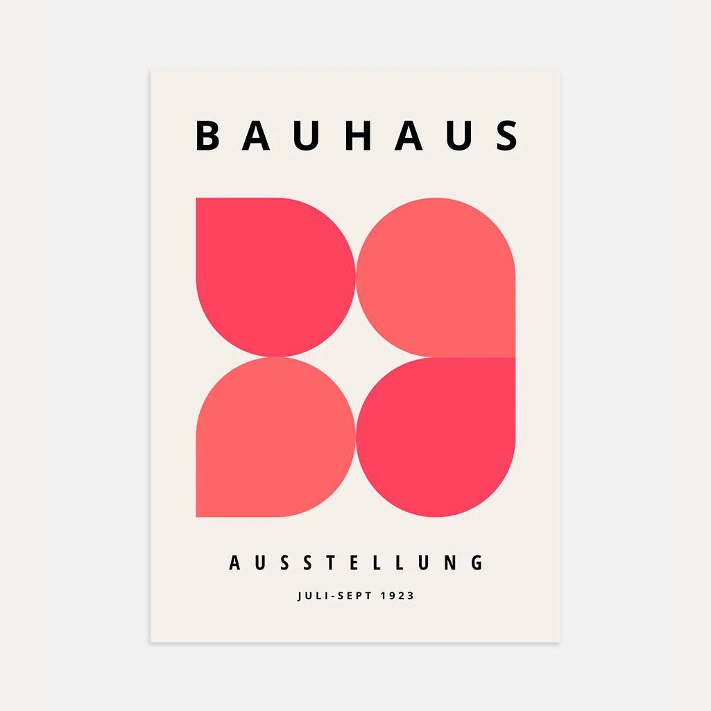 Bauhaus Rote Formen Poster