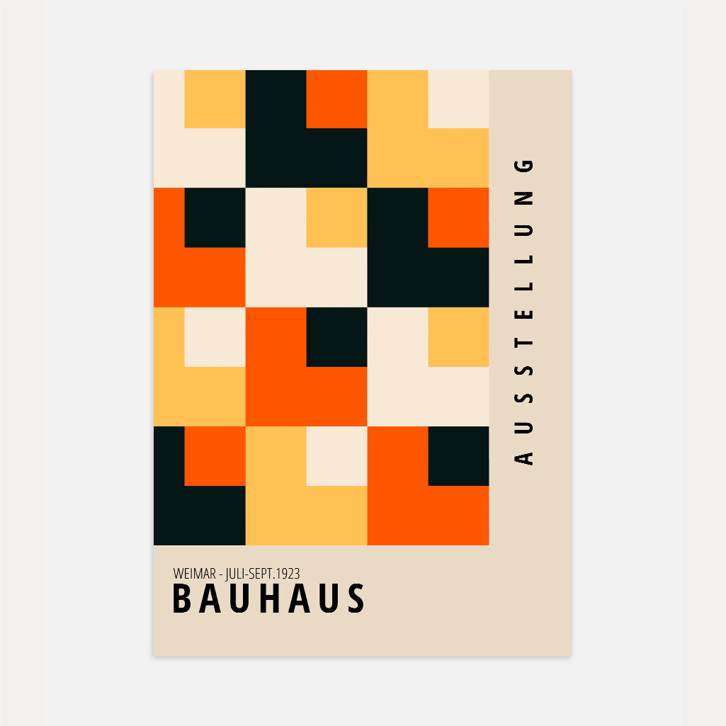 Bauhaus Farb-Mosaik Poster