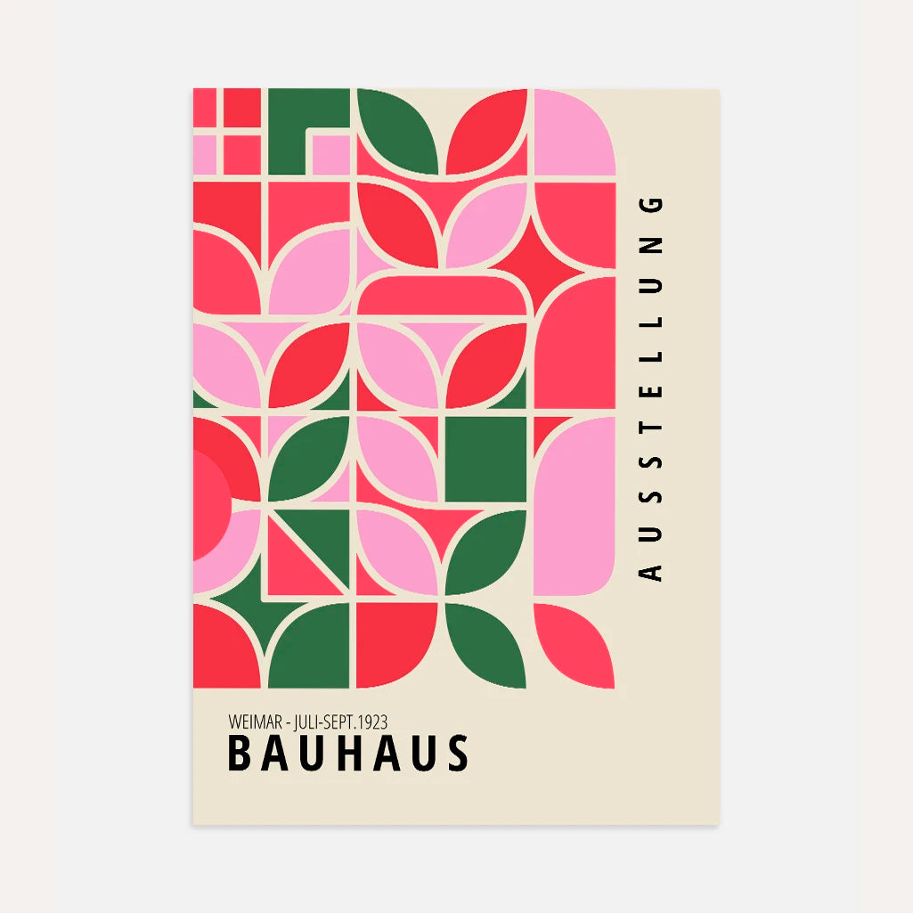 Bauhaus Grün Rot Poster