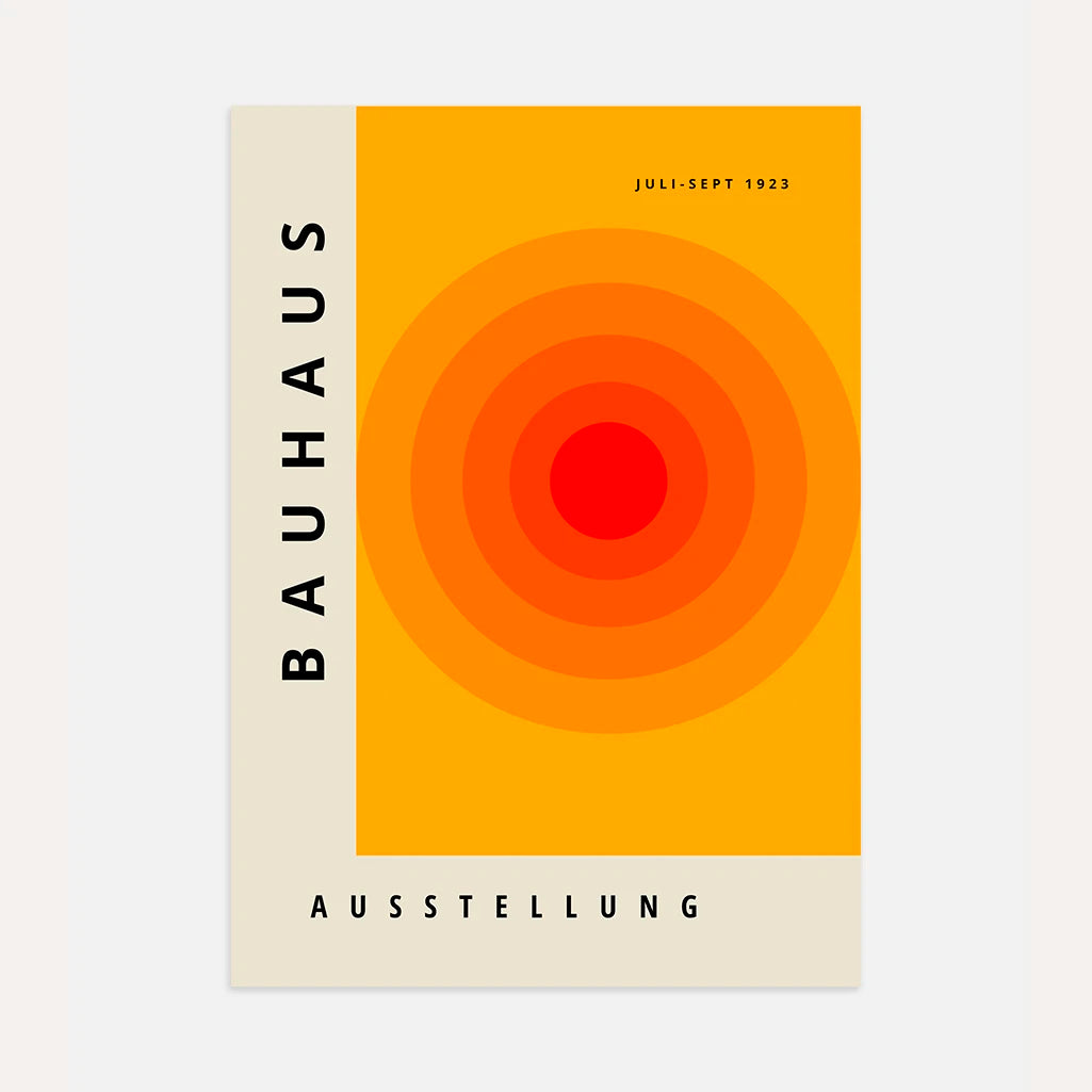 Bauhaus Oranger Kreis Poster