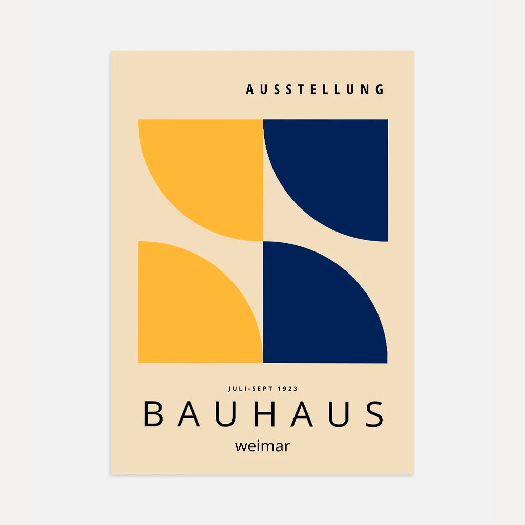 Bauhaus Gelb Navy Poster