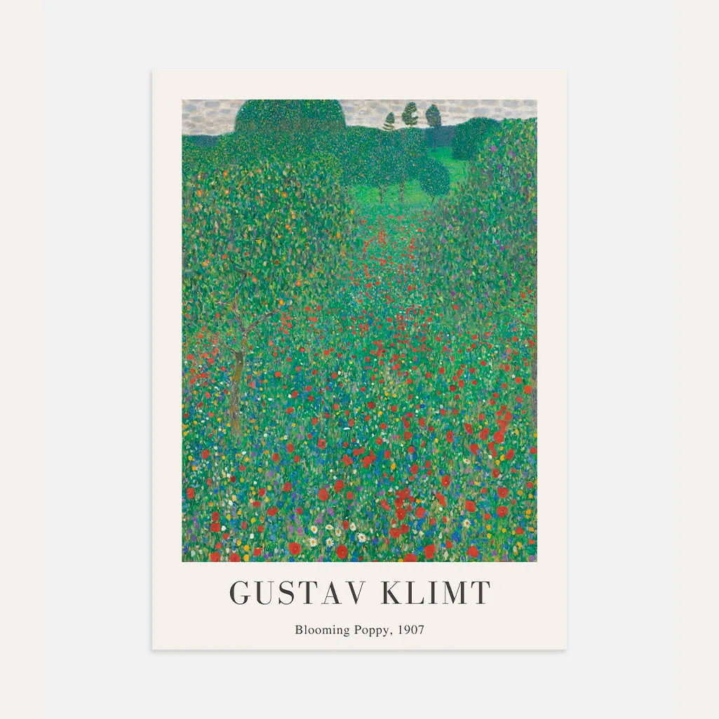 Gustav Klimt Poster – Blühender Mohn (1907)