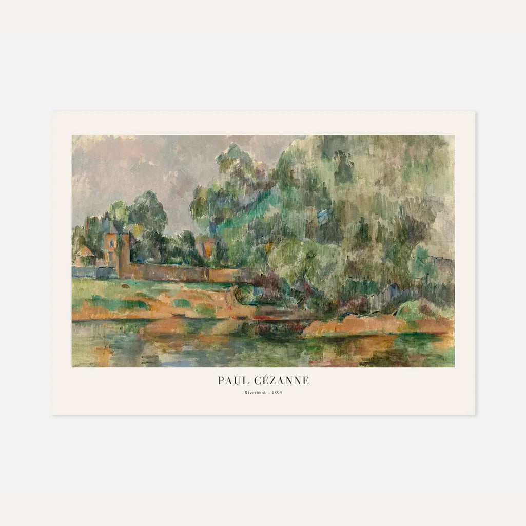 Paul Cézanne – Flussuferlandschaft Poster (1895)