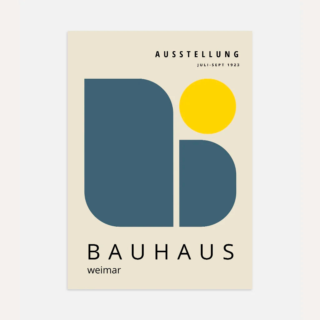 Bauhaus Blau Balance Poster