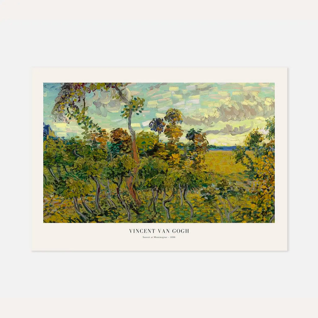 Vincent van Gogh Poster – Sonnenuntergang in Montmajour (Querformat)
