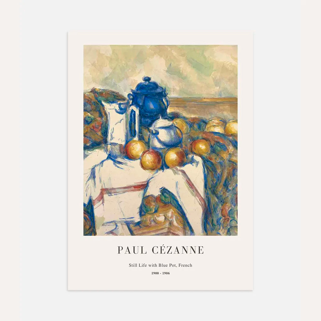 Paul Cézanne – Stillleben mit blauem Topf Poster (1900–1906)