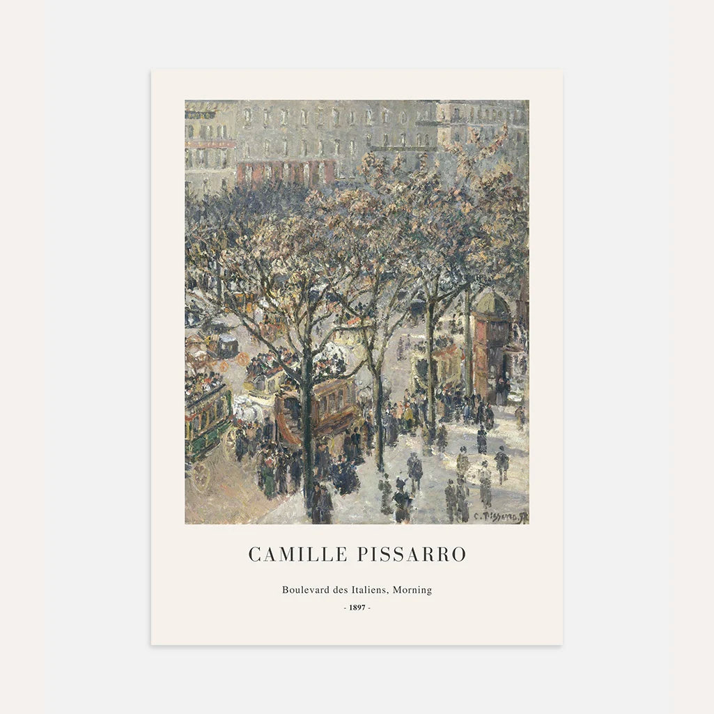Camille Pissarro – Boulevard des Italiens, Morgen Poster