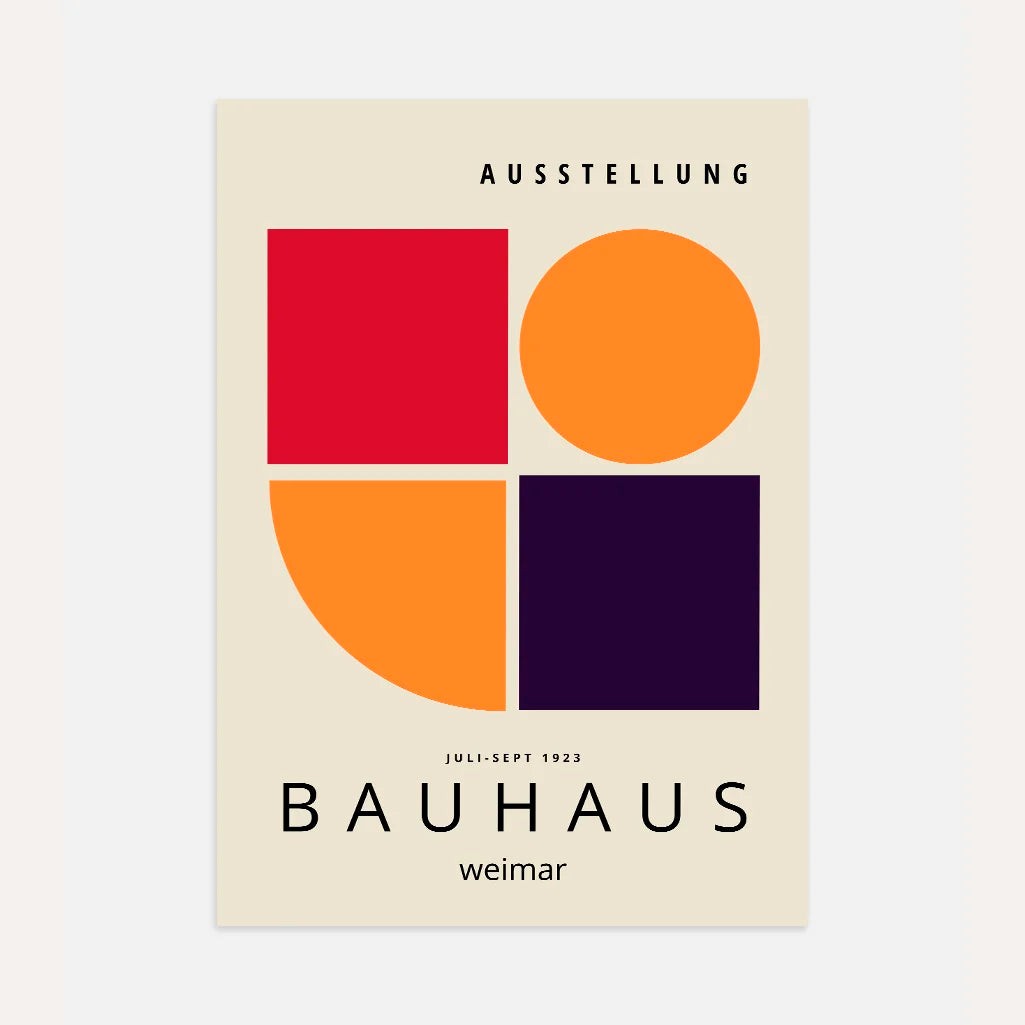 Bauhaus Rot Akzent Poster