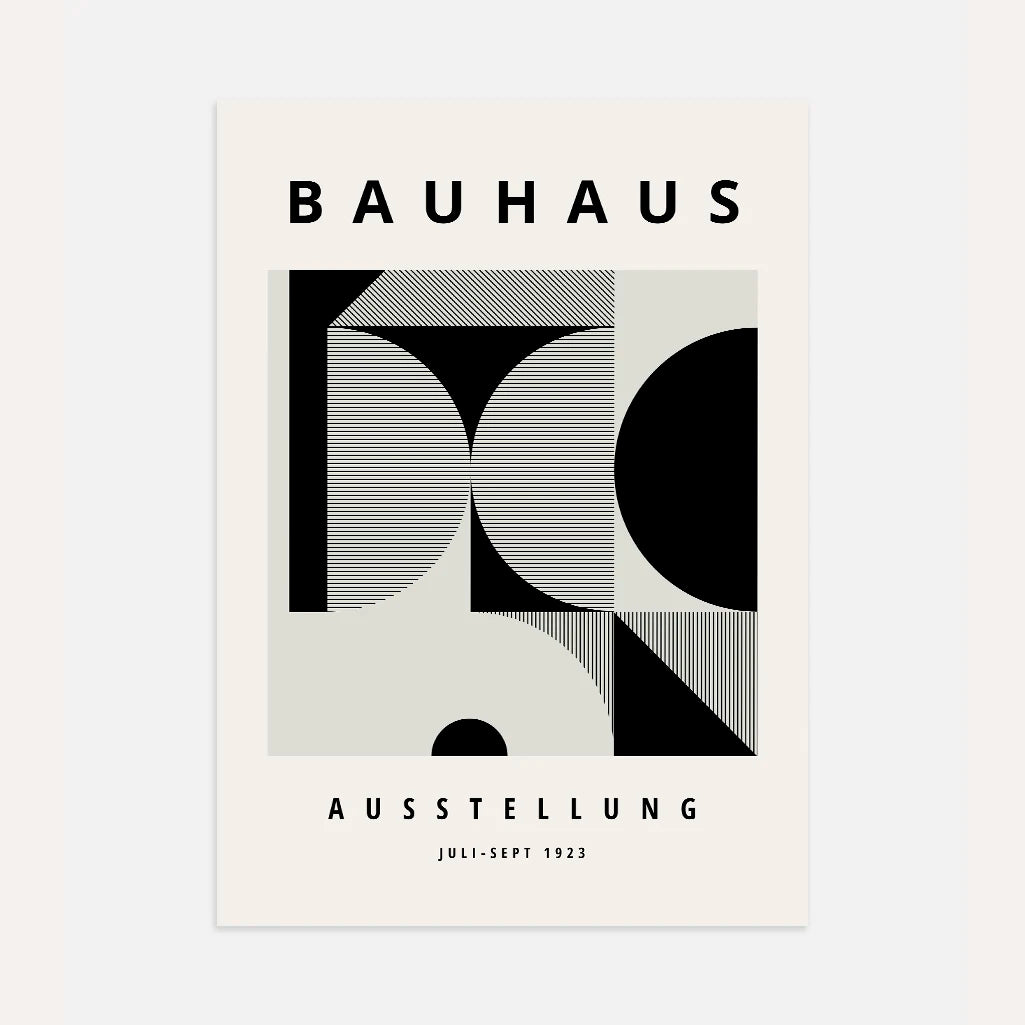 Bauhaus Schwarze Formen Geometrie Poster