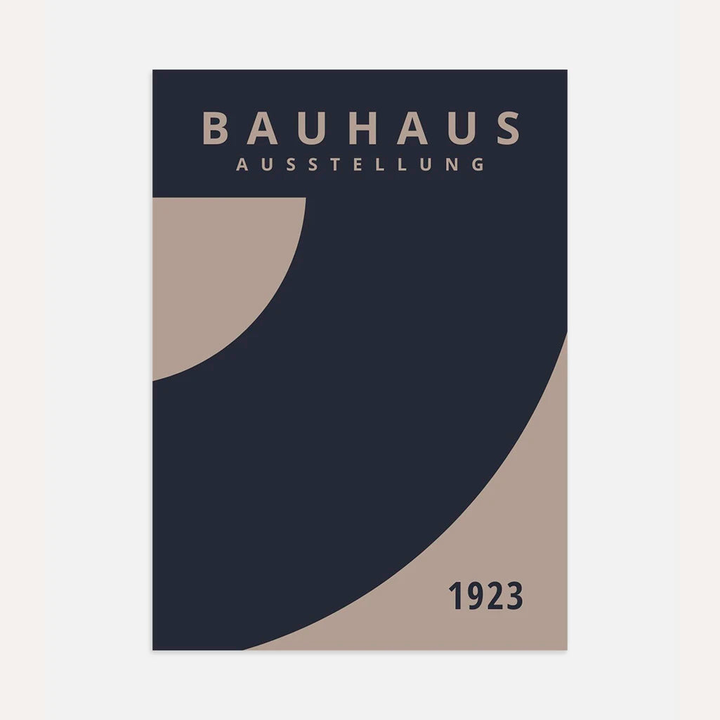 Bauhaus Blauer Farbklecks Poster