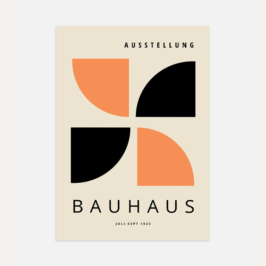 Bauhaus Orange Schwarz Poster